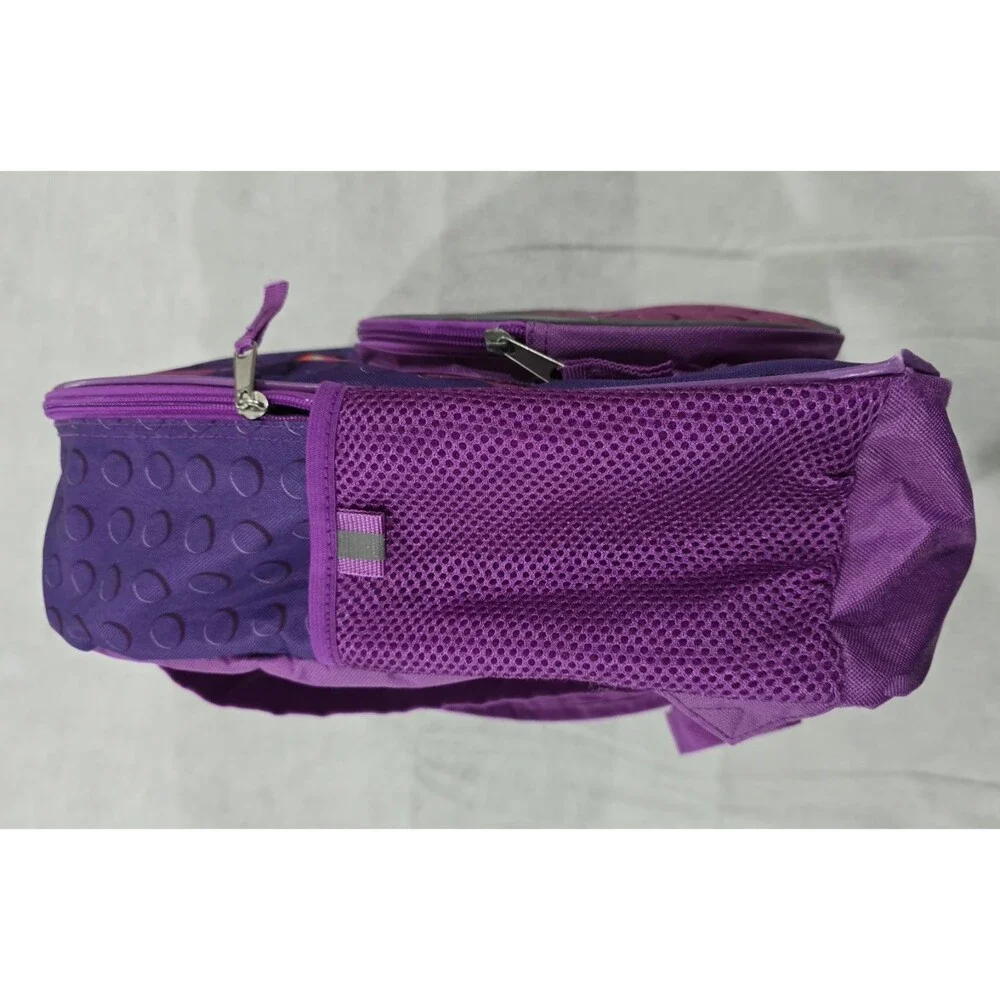 Lego Backpack Kids Purple Pink Brick Design Reflective Zipper Vintage